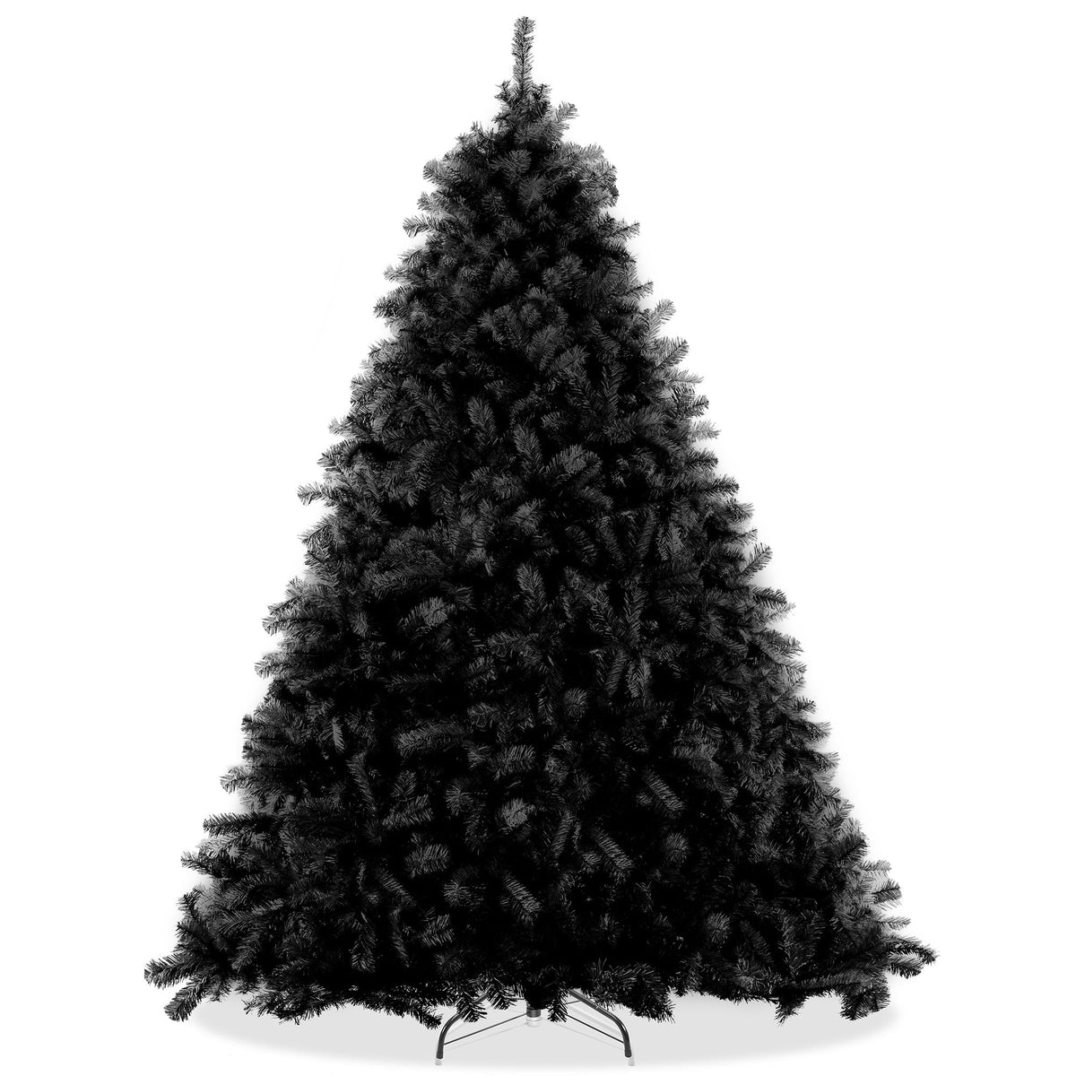 6FT Black Spruce Artificial Holiday Christmas Tree with Sturdy Metal Stand
