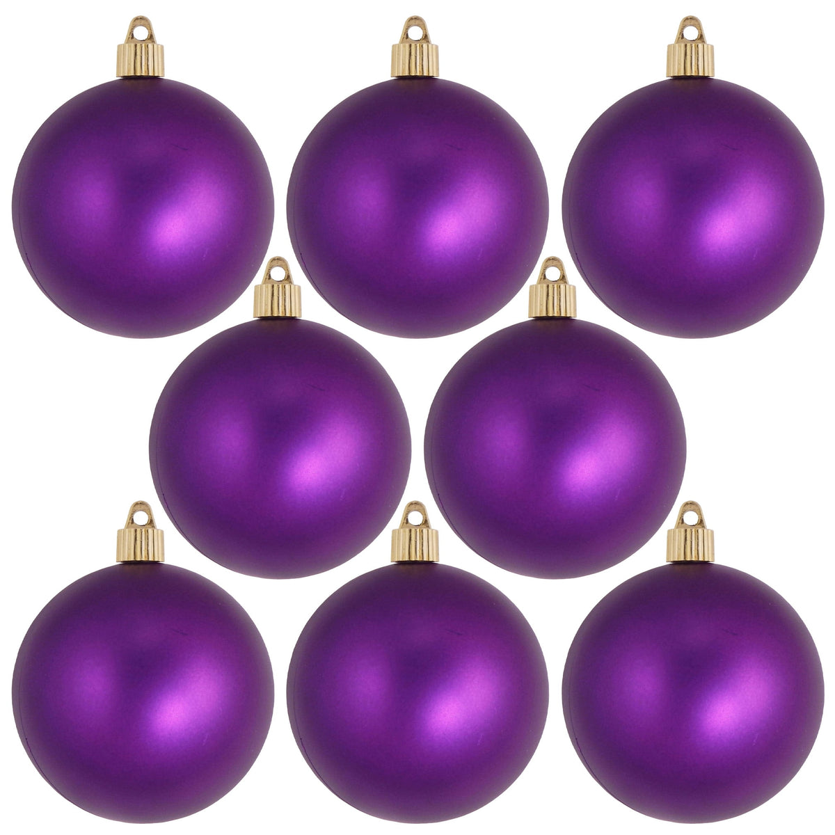 Christmas By Krebs Ornament, Large Commercial Grade Indoor and Outdoor Shatterproof Plastic, UV and Water Resistant Ball Ornament Decorations (Velvet Diva Purple, 3 1/4 inch (80mm))