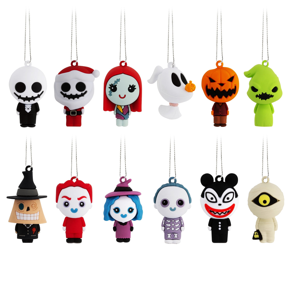 Disney Tim Burton's The Nightmare before Christmas Countdown Calendar Paper Tree Set with 12 Mini Ornaments