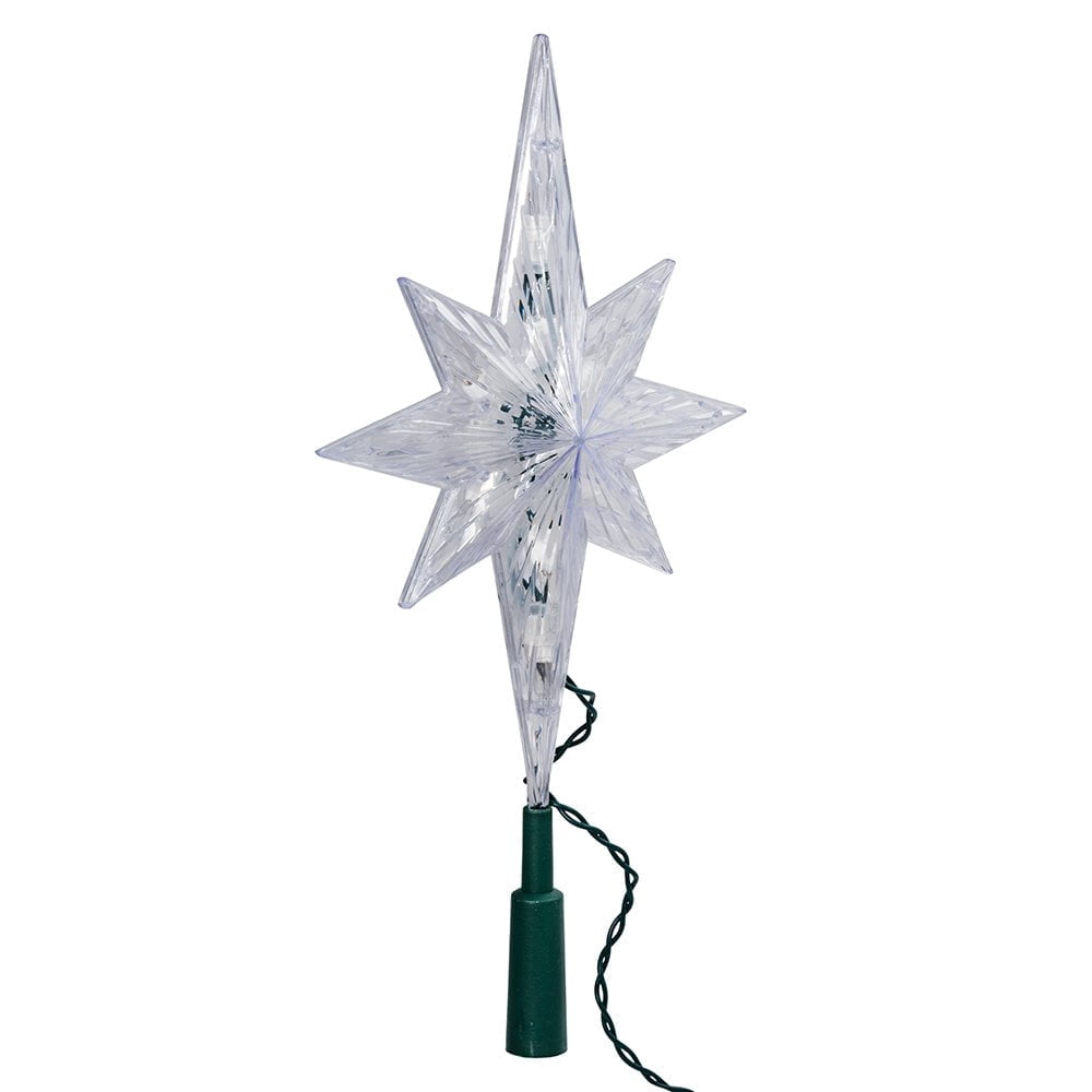 Kurt Adler 11-Inch Pre-Lit Bethlehem Star Tree Topper with 10 Clear Lights, Indoor Christmas Decoration