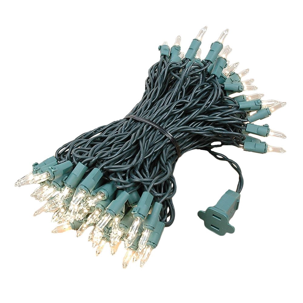 Novelty Lights Clear 100 Light Incandescent Mini Christmas String Lights 50 Feet