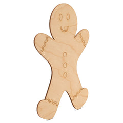 Gingerbread Man Ornament 6 inch, Pack of 10 Small Wood Cutouts for Crafts & Christmas Bulletin Board Decorations, by Woodpeckers