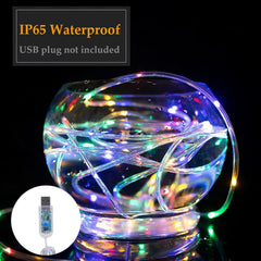 Rope String Lights, 12M/39ft 100LED Waterproof 8 Mode/Remote USB Tube Lights Christmas Lights,String Lights Outdoor Indoor for Christmas Decorations