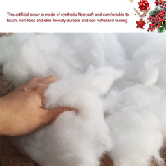 Christmas Fake Snow Decor, Fluffy Fiber Artificial Snow Indoor White Fakes Snow Decoration for Christmas Tree Flocking Village Crafts Winter Wonderland Nativity Xmas Display Decoration, 3Bags