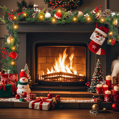 6 FT Garland Christmas Decorations, Battery Operated Lighted Garland Indoor with Red Berries, Candy Balls, Pinecones and Lush Branches, 25 Warm LED Lights 3 Modes, Christmas Garland for Mantle