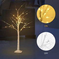 2PCS 4FT LED Birch Tree Fairy Light Indoor Outdoor Christmas Holiday Decoration
