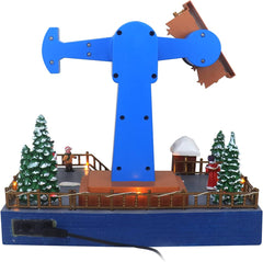 Carnival Pendulum Ride Display Animated Musical Christmas Village Perfect Addition to Your Christmas Indoor Decorations & Holiday Collections