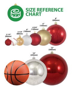 Christmas By Krebs 8" (200mm) Candy Red Ornament, Commercial Shatterproof UV Resistant Plastic Christmas Ball Decoration (Candy Blue, 12 inch (300mm))