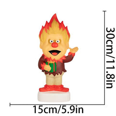 "The Year Without a Santa Claus" Blow Mold Tabletop Decor – Lighted Christmas Character Figurine with Warm Glow, Indoor/Outdoor Holiday Display