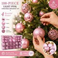 Avelune™ 100pcs Shatterproof Christmas Balls - Plastic Ornaments