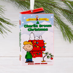  Christmas Ornament (Peanuts a Charlie Brown Christmas Retro Video Cassette Case), 1 Count