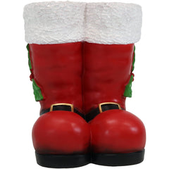 Sunnydaze 13 in Polyresin Santa Boots Christmas Decor Statue