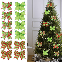 Avelune™ Christmas Decorations Christmas 2-Piece Set Of Green Furry