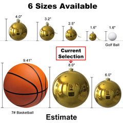 2Pcs 8.0" Extra Large Christmas Ornaments - Christmas Tree Decoration Balls for Birthday Holiday Wedding Decorations - Gold