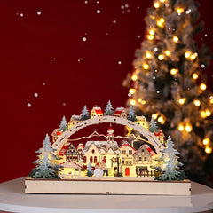 Warehouse Clearance Christmas Outside Decorations for Yard Clearance Sale for Home Indoor Xmas Winter Holiday Party Supplies Decor Christmas House LED Christmas Scene Wooden Christmas Decor