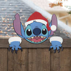 Christmas Festive Fence Sitters Stitch Santa Claus Disney 20.47 in x 1.57 in x 15.74 in 1.49 lb