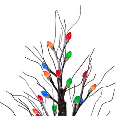 Northlight 2 FT LED Lighted Frosted Tabletop Christmas Tree - Multi-Color lights
