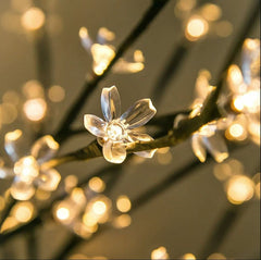 Epicgadget 4 FT Cherry Blossom Lighted Tree with Warm White LED Lights - Cherry Blossom Flower Tree Light for Outdoor Indoor Living Room Party Christmas Holiday Wedding Home Decorations