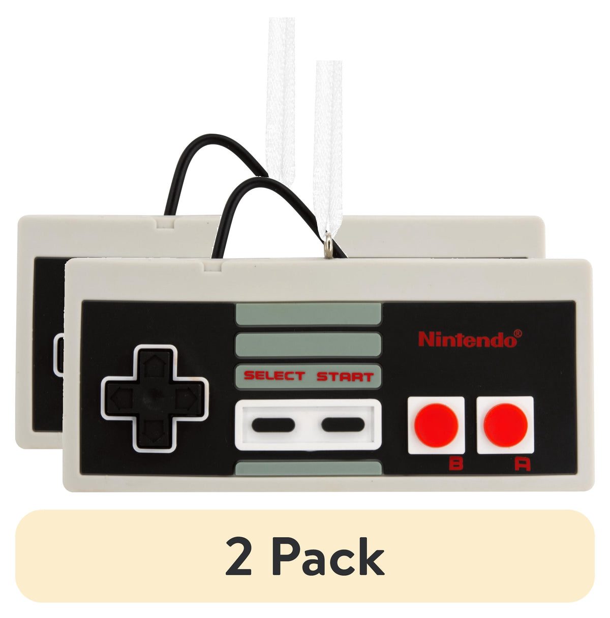 (2 pack) Nintendo Video Game Controller Christmas Ornament, 1 Count