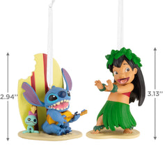 Ornament TPR Figrual Lilo & Stitch Hula Scene