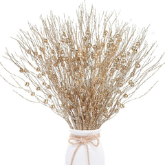 Avelune™ 24 Pack Artificial Glitter Berry Stem Ornaments 17 Inches