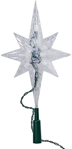 Kurt Adler 11-Inch Pre-Lit Bethlehem Star Tree Topper with 10 Clear Lights, Indoor Christmas Decoration