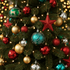 44Pcs Christmas Tree Ornaments - 2.36''/60mm Christmas Ball Ornaments Set for Xmas Tree Holiday Party Wedding Home Decorations (Red & White)