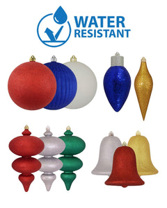 Christmas By Krebs 9" (230mm) Ornament, Commercial Grade Indoor Outdoor Shatterproof Plastic Water Resistant Bell Ornament