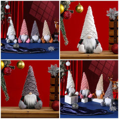 Christmas Gnome Doll Decorations, Plush Scandinavian Tomte, 12" Stuffed Doll Gifts Tumbler Shape Dwarf Ornament Decorations for Xmas Home Office Bedroom Farmhouse