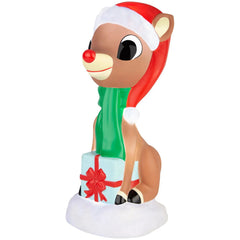 Light-Up Rudolph the Red-Nosed Reindeer Rudolph Blow Mold Lamp Christmas Tabletop Decoration