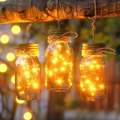 Fairy Lights Plug in, 33Ft 100 LEDs Waterproof Silver Wire Firefly Lights, Adaptor Included, Starry String Lights for Wedding Indoor Outdoor Christmas Patio Garden Decoration, Warm White