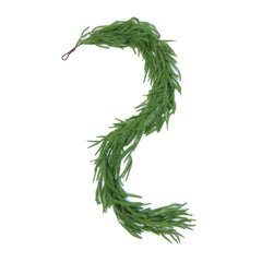 8.86FT Artificial Norfolk Pine Garlands, Real Touch Winter Pine Garland, Green Artificial Greenery Garland for Table, Mantle, Wall, Outdoor, Indoor Christmas Decorations