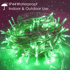 Beatineon 39FT 120LED Fairy String Lights, Christmas Decoration Lights with 8 Flashing Modes, Connectable Transparent Wire, Indoor Outdoor Holiday Lights with Timer,Green