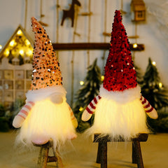 Christmas Decorations with LED Light,Christmas Plush,Lighted Handmade Swedish Tomte Indoor Christmas Decorations,Xmas Holiday Winter Party Tabletop Home Decor Gifts,12inch,3PCS