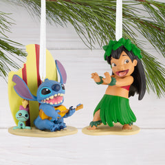  Ornament TPR Figrual Lilo & Stitch Hula Scene