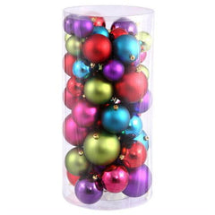 Vickerman 1.5"-2" Multi-Colored Shiny and Matte Ball Ornament, 50 per Box
