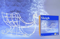 Brite Star 42 inch Width Santa Sleigh Christmas Outdoor Decorations - Light Christmas Decoration for Indoor and Outdoor