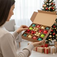 44Pcs Christmas Tree Ornaments - 2.36''/60mm Christmas Ball Ornaments Set for Xmas Tree Holiday Party Wedding Home Decorations (Red & White)