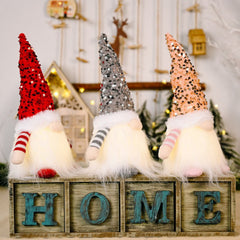 Christmas Decorations with LED Light,Christmas Plush,Lighted Handmade Swedish Tomte Indoor Christmas Decorations,Xmas Holiday Winter Party Tabletop Home Decor Gifts,12inch,3PCS