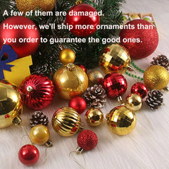 500Pcs Christmas Balls Ornaments for Christmas Tree Shatterproof Xmas Decors Hanging Ball Decorations