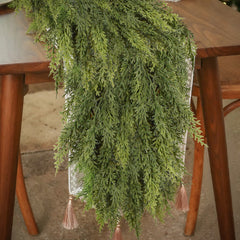 Joyooss 9ft Christmas Garland Norfolk Cypress Garland Real Touch Faux Greenery Cedar Garlands For Mantle,table,wall,christmas Decorations Indoor Outdoor