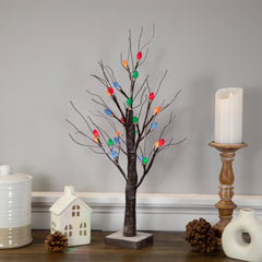 Northlight 2 FT LED Lighted Frosted Tabletop Christmas Tree - Multi-Color lights