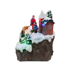 Christmas Village Rocking Seesaw Animated Pre-lit Winter Snow Town Perfect Addition to Your Christmas Indoor Decorations & Christmas Village Display