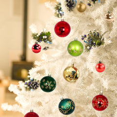 PayUSD Christmas Balls Ornaments for Christmas Decorations 44 pcs Xmas Christmas Tree Shatterproof Ornaments Set for Holiday Wedding Party Decoration (1.18"-2.36", Gold, Red, Green)