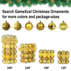 2Pcs 8.0" Extra Large Christmas Ornaments - Christmas Tree Decoration Balls for Birthday Holiday Wedding Decorations - Gold