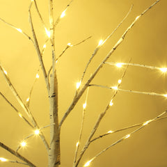 2PCS 4FT LED Birch Tree Fairy Light Indoor Outdoor Christmas Holiday Decoration