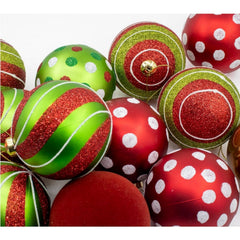 Katinyos 12PCS Christmas Balls Decorations Ornaments Set, Glittering Shatterproof Hanging Bulbs Christmas Tree Decor(Green)