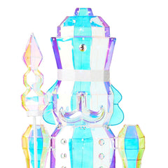 Light-Up Prismatic Nutcracker Indoor/Outdoor Christmas Decoration, Iridescent, 6ft