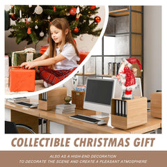 14-Inch Animated Plush Santa Claus with Christmas Music,Musical Christmas Figurine for Tabletop Indoor Holiday Home Decoration