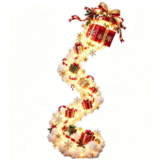 FeiBiQiuBi Christmas Magic Trail Wall Light, Glowing Christmas Wall Decor with Illuminated Holiday Story Scene, Lighted Indoor Holiday Wall Decor